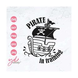 pirate in training svg png | training pirate svg | boy pirate shirt design svg | kid pirate svg | pirate svg | pirate sh