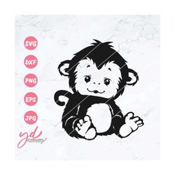 cute monkey sitting svg | cute monkey svg | monkey svg | baby monkey svg | zoo animals svg | cute monkey png clipart cut