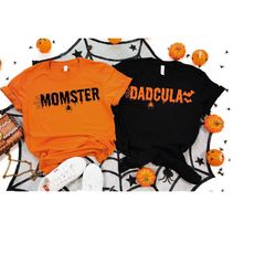 momster and dadcula matching halloween shirts, couples halloween shirts, momster shirt, dadcula shirt, mom halloween shi