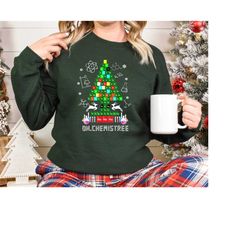 chemistree shirt, christmas tree shirt, chemistry t shirt, christmas gift, periodic table shirt, school shirt, kids chri