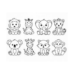 animals svg bundle baby animals svg png jungle animals svg cute sweet animals svg zoo animals svg baby animals svg files