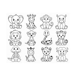 safari animals svg bundle baby animals svg zoo animals svg animals svg baby safari animals svg cute animal svg png insta