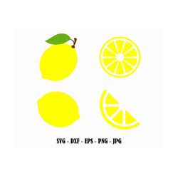 lemon svg bundle lemon cut file vector lemon slice svg lemon fruit svg lemon clipart lemon png jpg eps dxf fruit svg dig