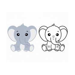 baby elephant svg safari animal svg cute elephant svg baby animal svg elephant svg animal svg baby shower svg digital do
