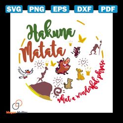 hakuna matata what a wonderful svg