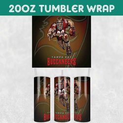 mascot beastly buccaneers tumbler wrap, mascot tampa bay buccaneers tumbler wrap, football mascot tumbler wrap