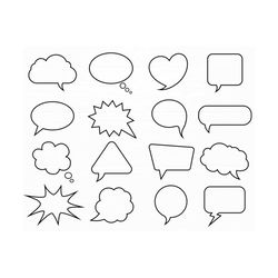 speech bubble svg bundle word bubble svg speech bubble clip art thought bubble svg text bubbles frame svg digital downlo