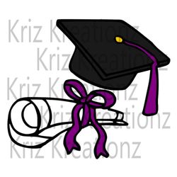 Graduation Cap and Diploma SVG Cut File