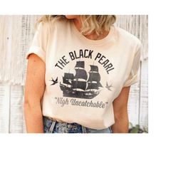 Disney Pirates of the Caribbean Untouchable Black Pearl T-Shirt, Disneyland Family Matching Shirts,Disney World Trip Gif