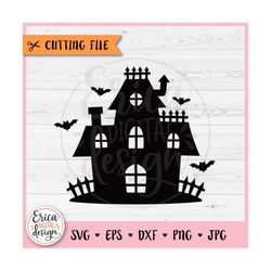 haunted house svg cut file for cricut silhouette scary halloween ghost house haunted mansion clipart spooky halloween sh