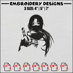 itachi black embroidery design, naruto embroidery, anime design, embroidery file, embroidery shirt, digital download