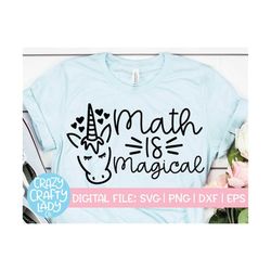 Math Is Magical SVG, Back to School Cut File, Teacher Saying, Appreciation Design, Funny Unicorn Quote, dxf eps png, Sil