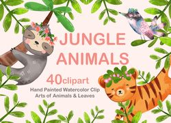 jungle animals clipart for procreate