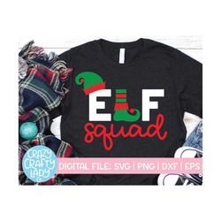 elf squad svg, christmas cut file, holiday family design, cute kid saying, women's winter shirt quote, dxf eps png, silh