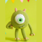 mike crochet pattern, mike crochet pattern, monster pdf file inenglish, pdf amigurumi pattern, doll, crochet toy, diy tu