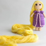 pdf crochet pattern rapunzel doll / storybook crochet pattern / doll crochet pattern / amigurumi / princess doll crochet