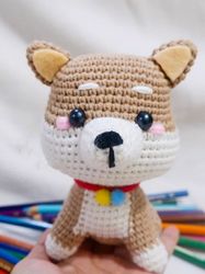 crochet pattern maru the shiba, , amigurumi tutorial pdf in english