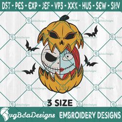 pumpkin jack and sally embroidery designs,before nightmare embroidery designs, halloween embroidery designs