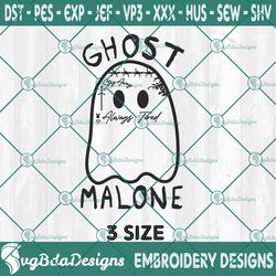 ghost malone embroidery designs, post malone embroidery designs, halloween embroidery designs, cute ghost embroidery