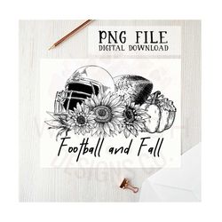 football and fall png file for sublimation printing, dtg printing, screen printing, digital download, football clipart,