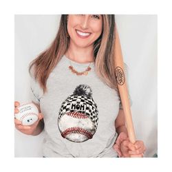 baseball mom png file | sublimation designs | t-shirt designs | baseball clipart | baseball with beanie | digital downlo