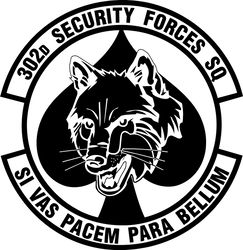 302 security forces sq, squadron emblem, patch, logo vector svg cnc router laser cutting, laser engraving file file