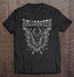 halloqueen bat and moon with stars halloween