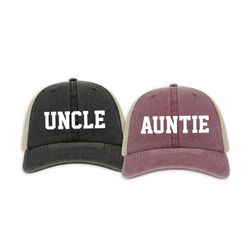 auntie and uncle hats, aunt and uncle pregnancy announcement, baby announcement, aunt and uncle, gifts for new aunt, gif