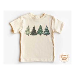 tree retro kids shirt, cute christmas toddler tee, holiday natural shirt, merry christmas toddler shirt, christmas gift,