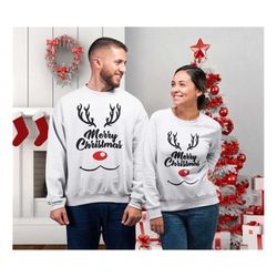 merry christmas sweatshirts, merry christmas pullover, christmas gift, funny christmas, christmas couple sweaters set, d