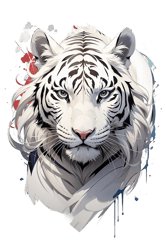 white tiger logo that embodies the essence of purity and courage