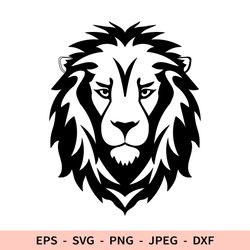 lion svg dxf file for cricut animal head silhouette ferocious predator png mustang king jungle cut file beast savage