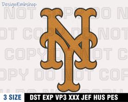 New York Mets Embroidery Designs, MLB Logo Embroidery Files, Machine Embroidery Pattern