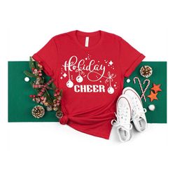 holiday cheer shirt,christmas gift, gift for her, let it snow hoodie, christmas sweatshirt, christmas gift for family