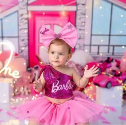 hot pink tulle dress, pink sequin dress, pink tulle dress barbie, sequin dress for girls, sequin dress for toddler, doll