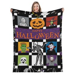 halloween long vertical flannel breathable blanket 4 sizes