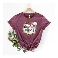 leopard baseball mimi shirt, baseball grandma sweatshirt,leopard baseball grandma hoodie,grandma birthday gift,grandma s