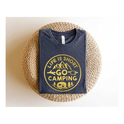 camp life shirt, camp shirt, camp life leopard shirt, camping crew shirt, camping shirt, life to short go camping shirt,