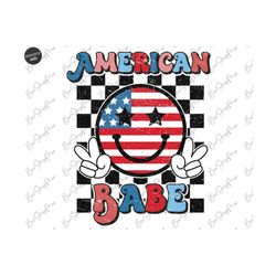 4th of july png, american babe png, retro png, usa png, american png, fourth of july shirt design, sublimation design