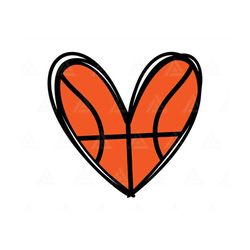 basketball heart svg, basketball love svg, basketball player, basketball mom svg. cut file cricut, silhouette, png pdf,