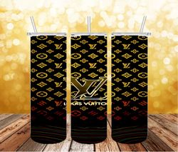 LV Brown and Gold Tumbler Sublimation Transfer