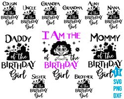 encanto birthday svg, encanto outline svg, disney family birthday svg