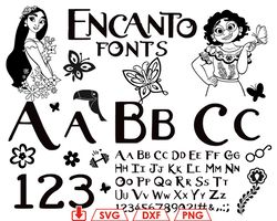 encanto font svg, encanto svg, encanto letters svg, encanto alphabet png, encanto numbers svg