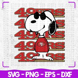 san francisco 49ers snoopy nfl svg, san francisco 49ers, san francisco svg, san francisco snoopy svg, 49ers svg, 49ers