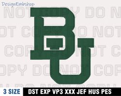 baylor bears embroidery designs, ncaa logo embroidery files, machine embroidery pattern