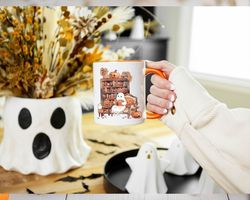 Ghost and Flowers Cup, Ghost Floral Cup, Halloween Cup with Lid