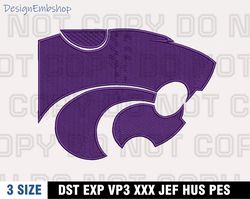 kansas state wildcats embroidery designs, ncaa logo embroidery files, machine embroidery pattern