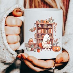 housewarming party gift ghost mug new home presents ghostly bookish mugs sister gift office coworker gifts halloween boo