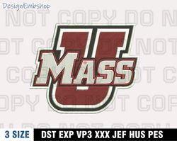 umass minutemen embroidery designs, ncaa logo embroidery files, machine embroidery pattern