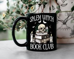 salem witch book club mug, halloween mugs, book lover mug, book lover gifts, salem wicth mug, witchy mug, spooky season,